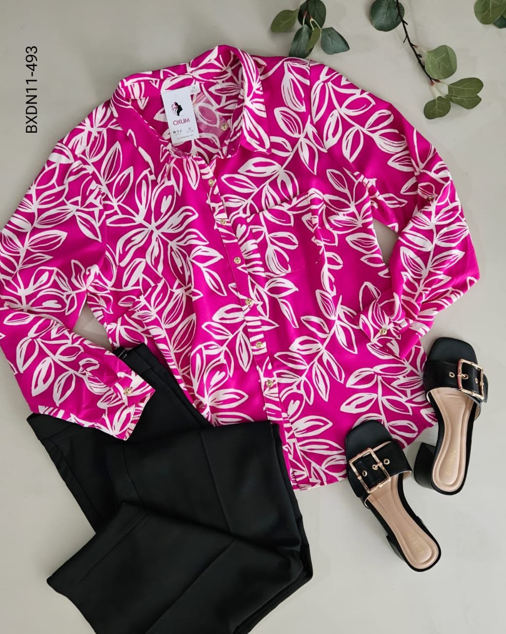 Blusa plus camisera estampado florar K 493