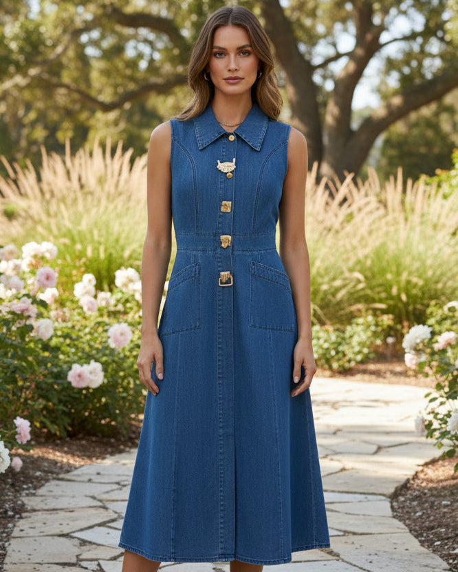 Vestido midi de mezclilla U  4163