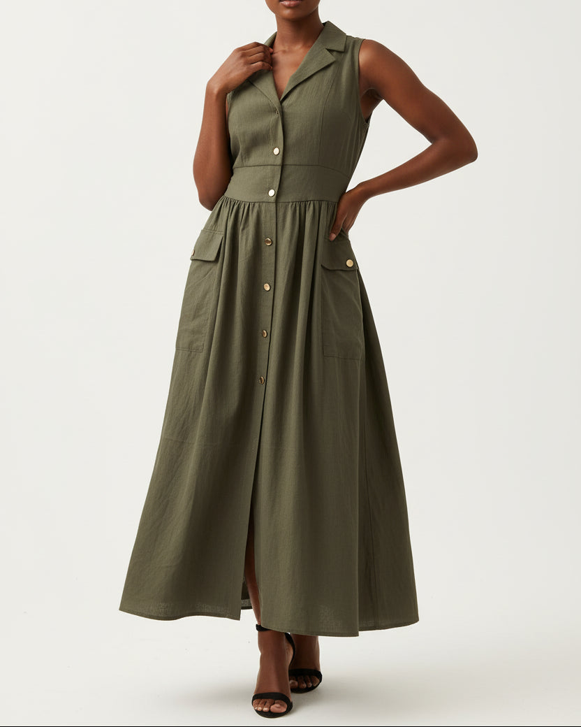 Vestido midi silueta acampanada M 3509