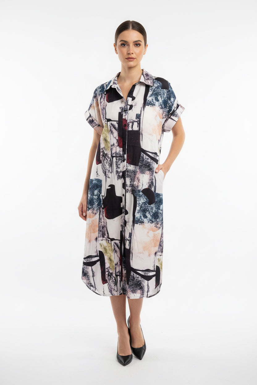 Vestido camisero midi botones frontales I 905