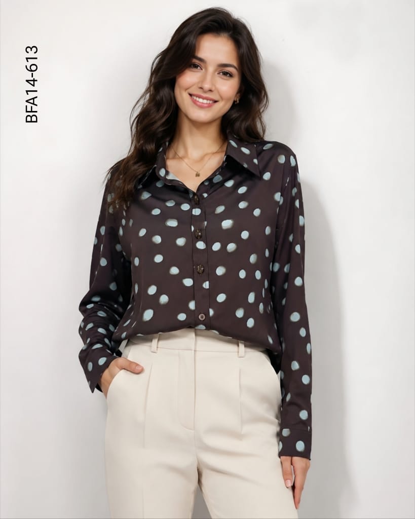 Blusa manga larga estampado lunares N 613