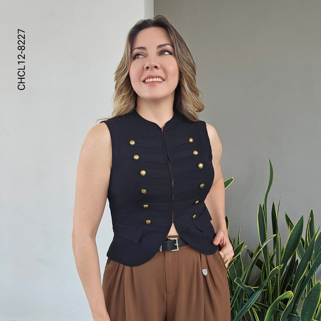 Chaleco de punto estilo Napoleón L 8227
