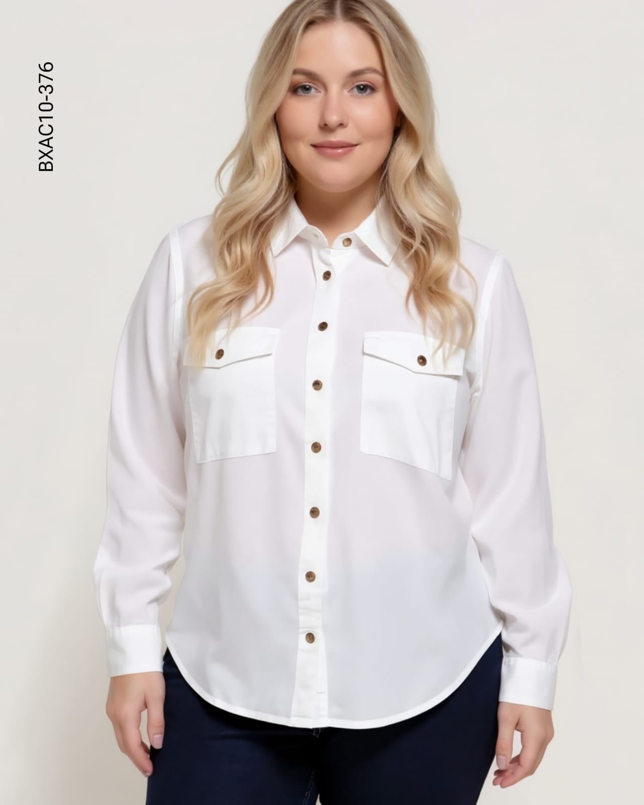 Blusa plus camisera dos bolsas J 376