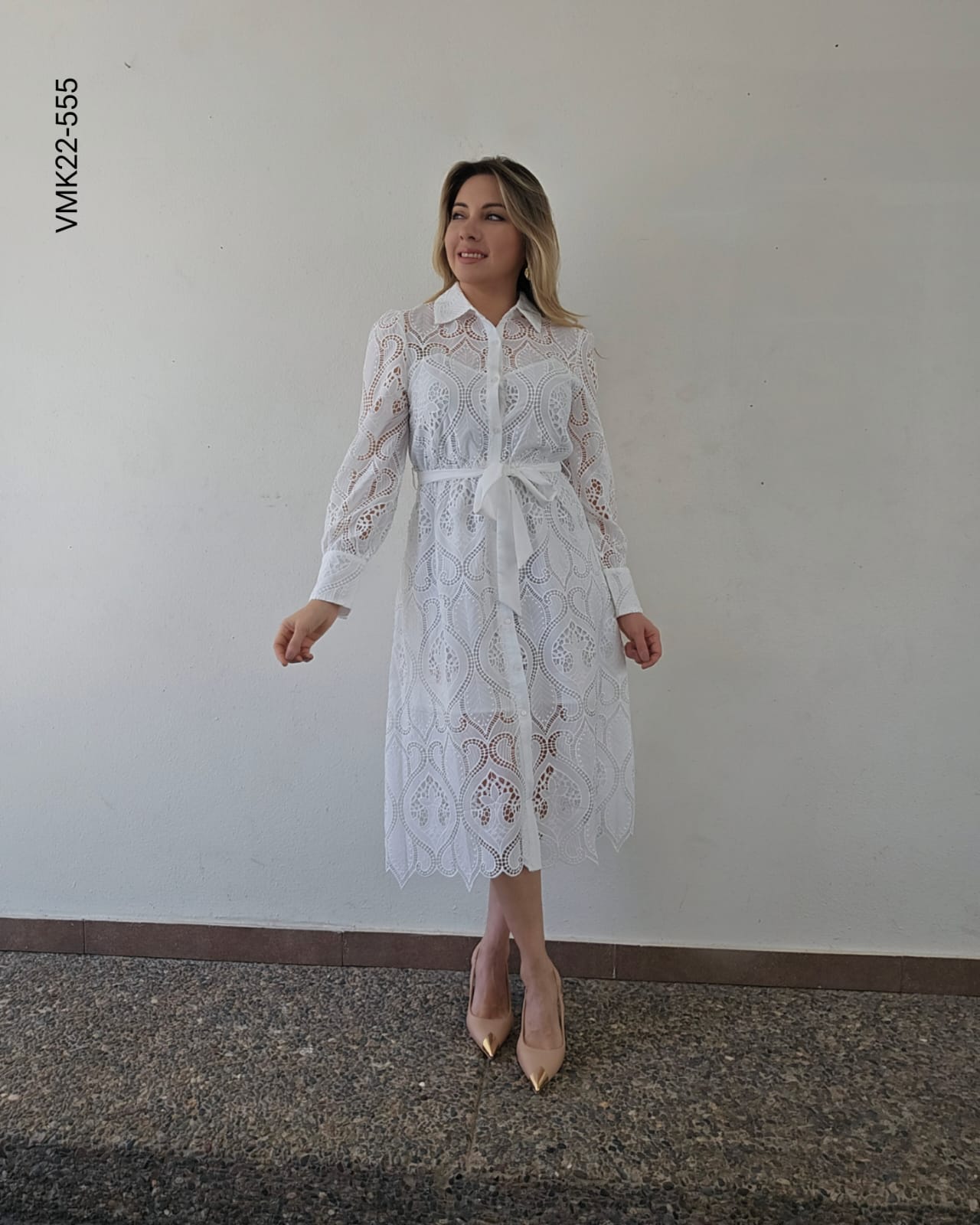 Vestido midi de encaje V 555