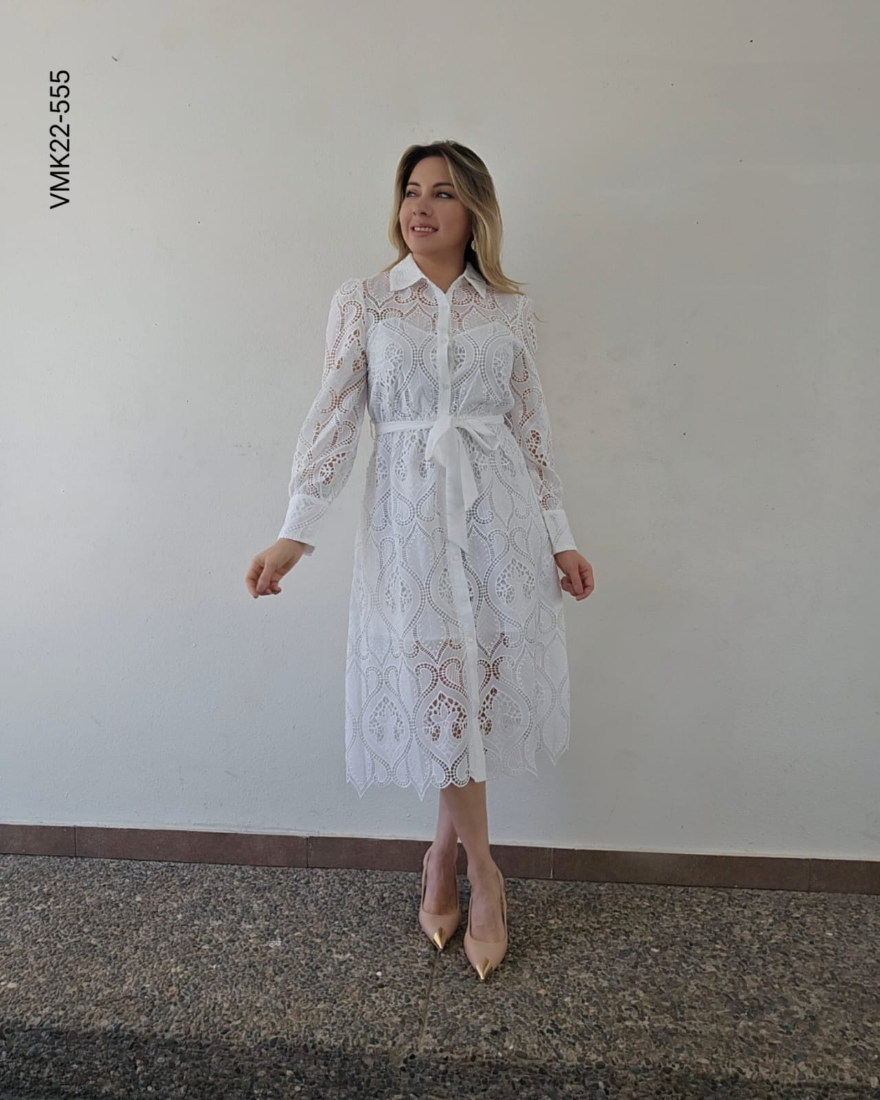 Vestido midi de encaje V 555