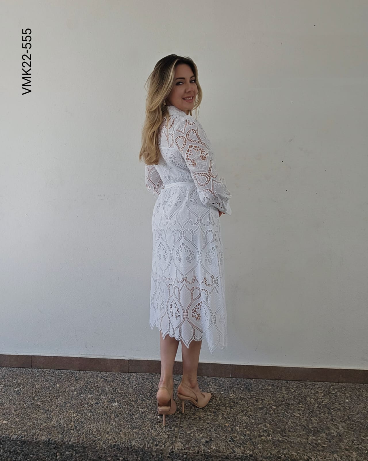 Vestido midi de encaje V 555