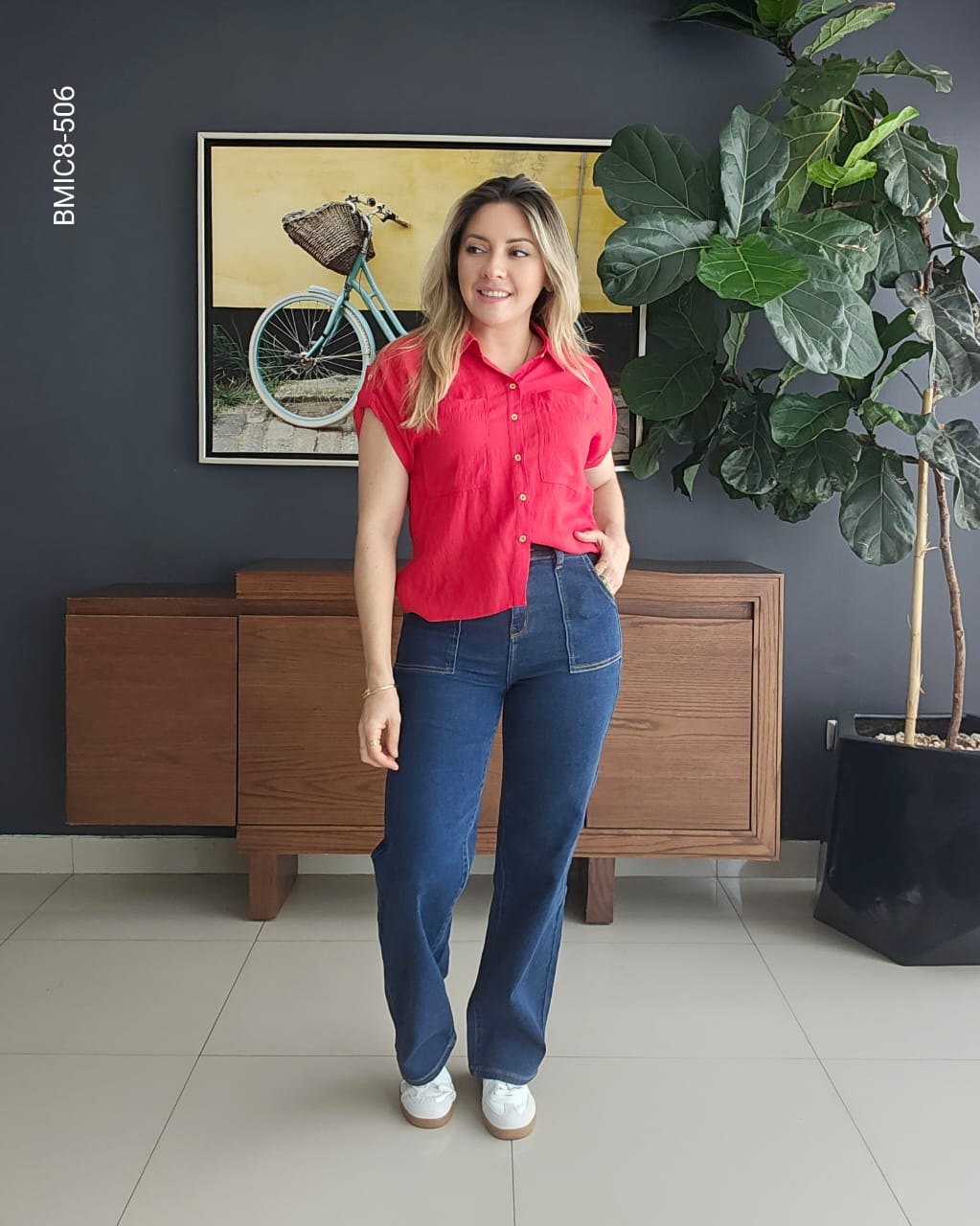 Blusa camisera manga corta H 506