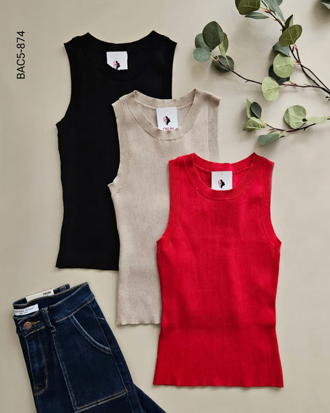 Blusa basica sin mangas E 874