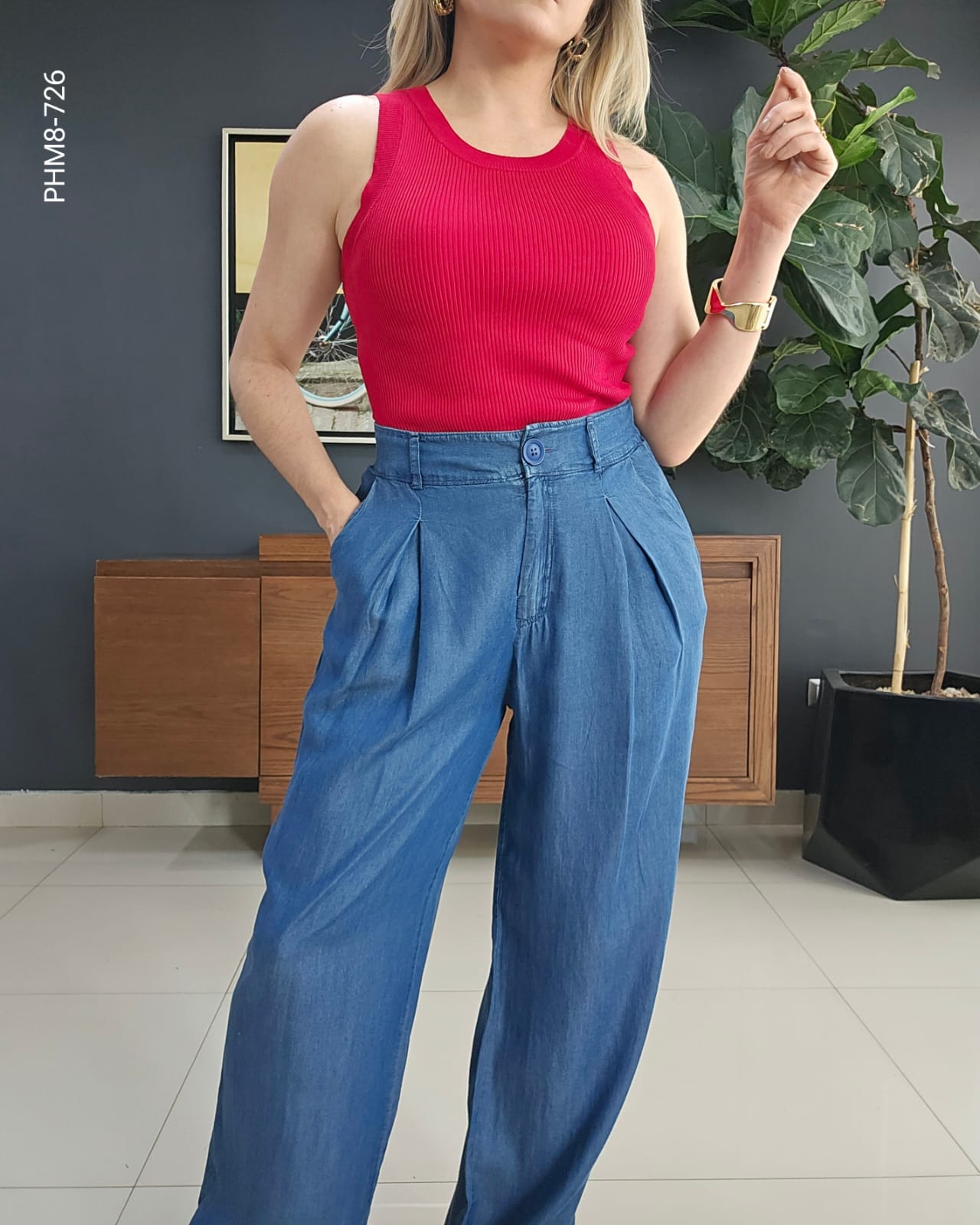 Pantalón tono mezclilla H 726