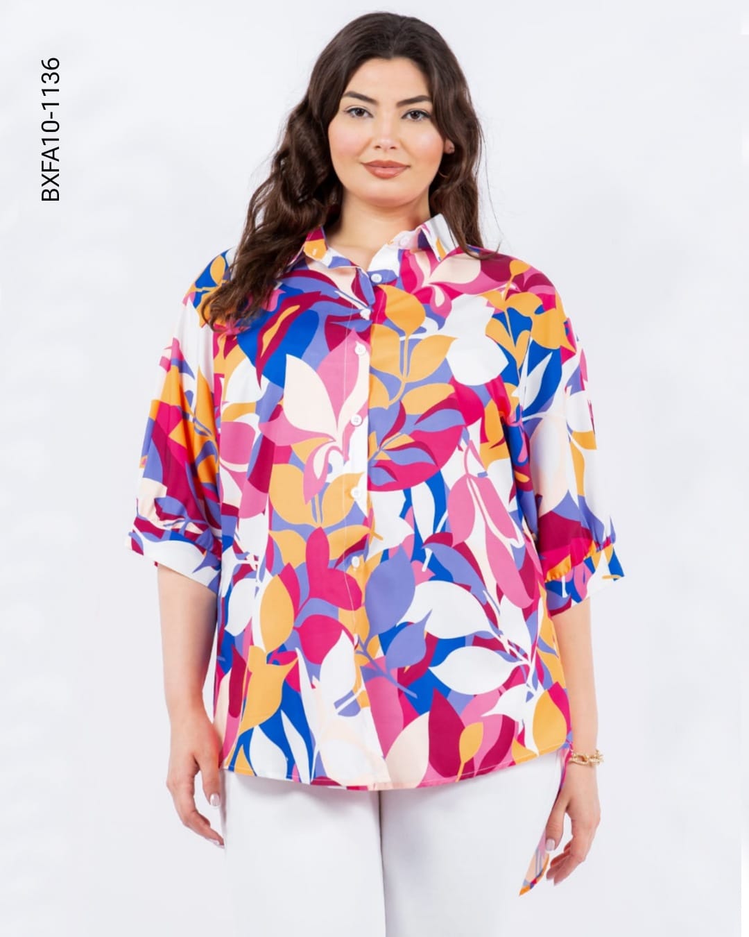 Blusa plus estampado floral J 1136