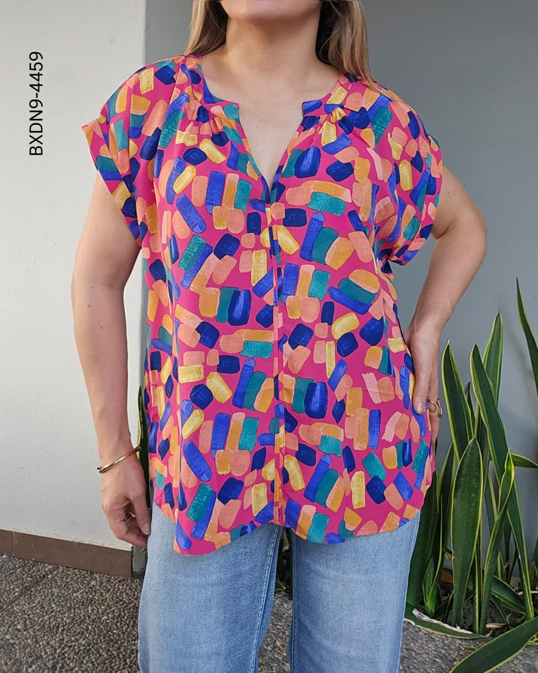 Blusa plus estampado abstracto I 4459