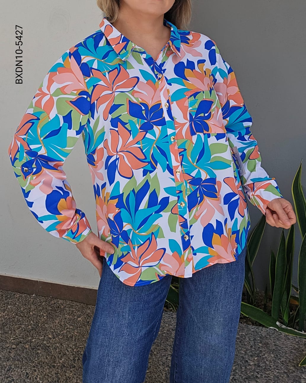 Blusa plus estampado florar J 5427