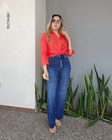 Pantalón de mezclilla tiro alto P 061