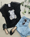 Blusa diseño de oso con aplicacion J 1383