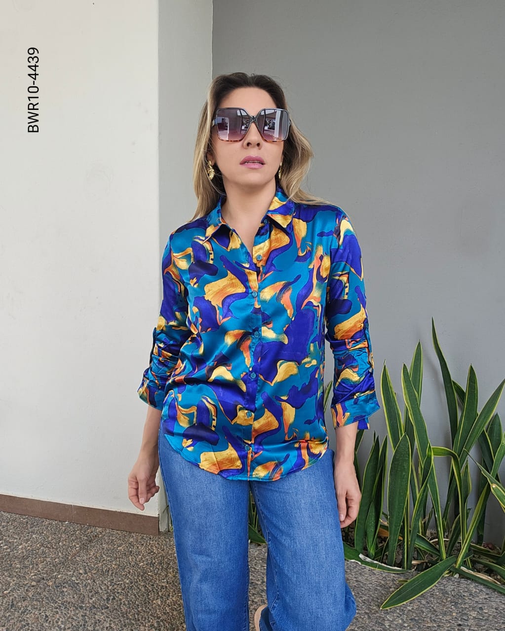 Blusa camisera manga larga J 4439