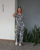 Set de blusa y pantalon black and white N 1272