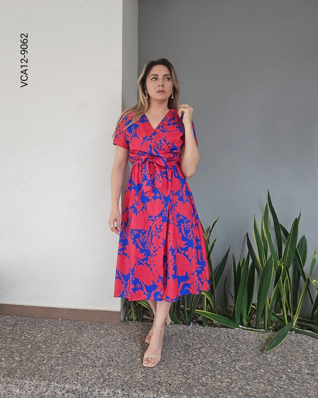 Vestido largo con estampado L 9062