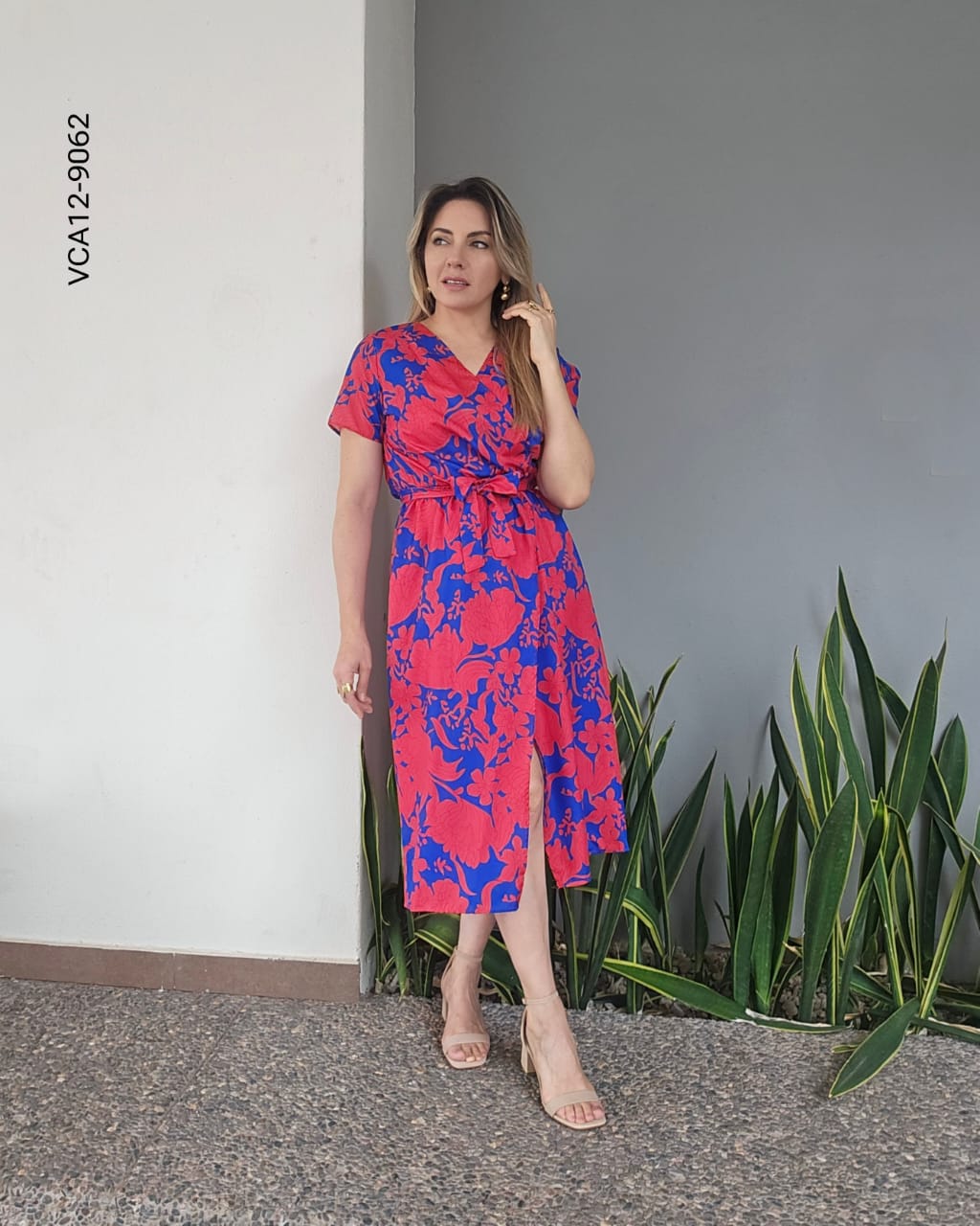 Vestido largo con estampado L 9062