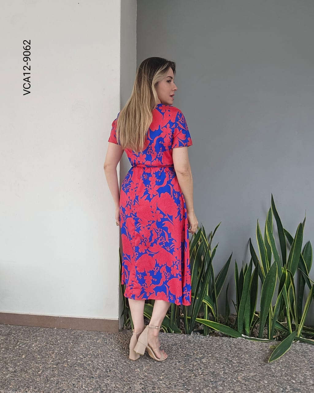 Vestido largo con estampado L 9062