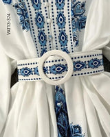 Vestido manga larga estampado M 374