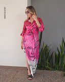Vestido largo estampado picaso M 5737