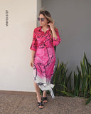 Vestido largo estampado picaso M 5737