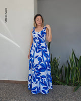 Vestido largo estampado floral Q 5678