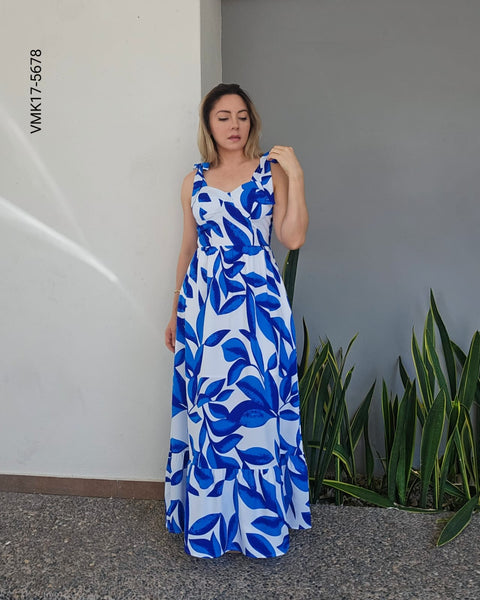 Vestido largo estampado floral Q 5678