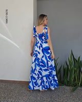 Vestido largo estampado floral Q 5678