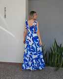 Vestido largo estampado floral Q 5678