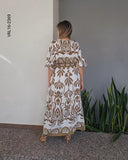 Vestido largo cuello cruzado P 2369