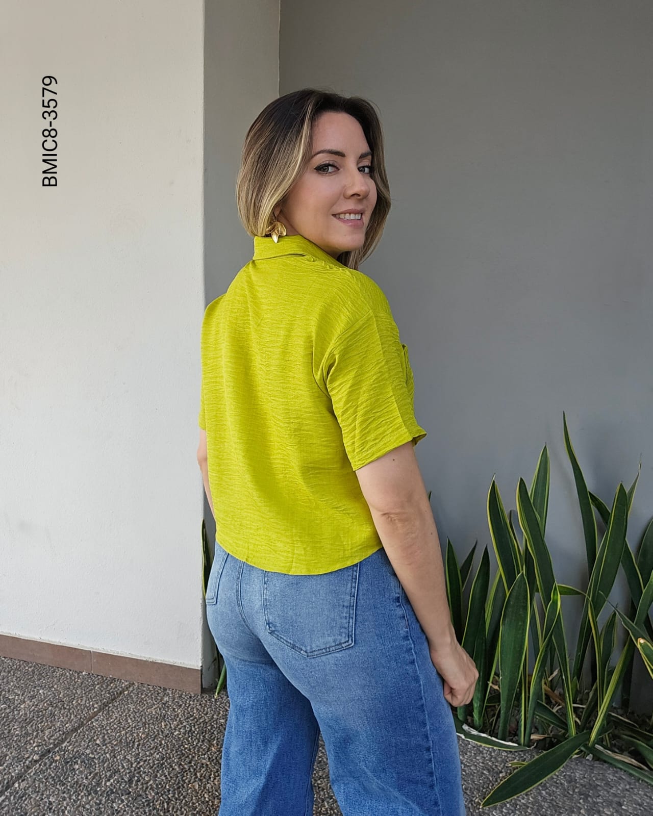 Blusa camisera manga corta H 3579