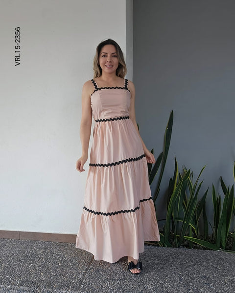 Vestido largo de tirante O 2356