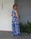 Vestido largo sin mangas con cinto P 2343