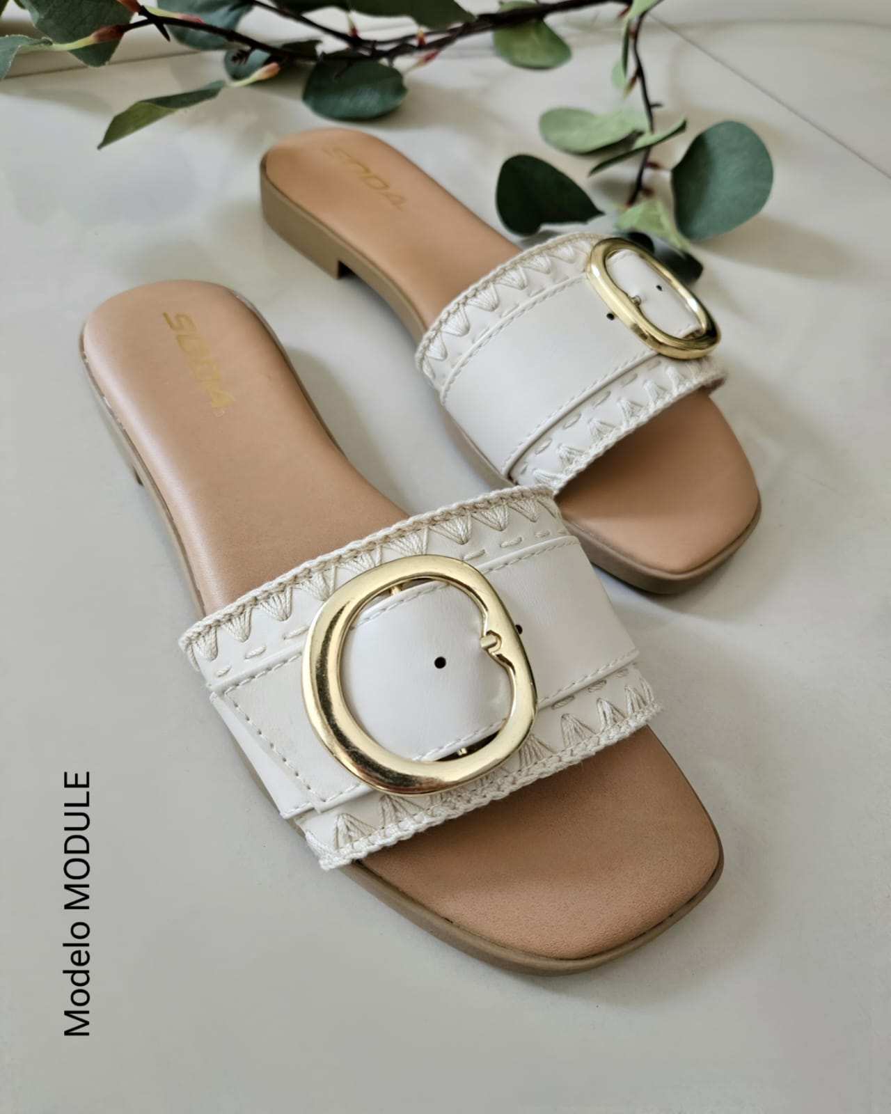 Sandalia hebilla dorada MODULE