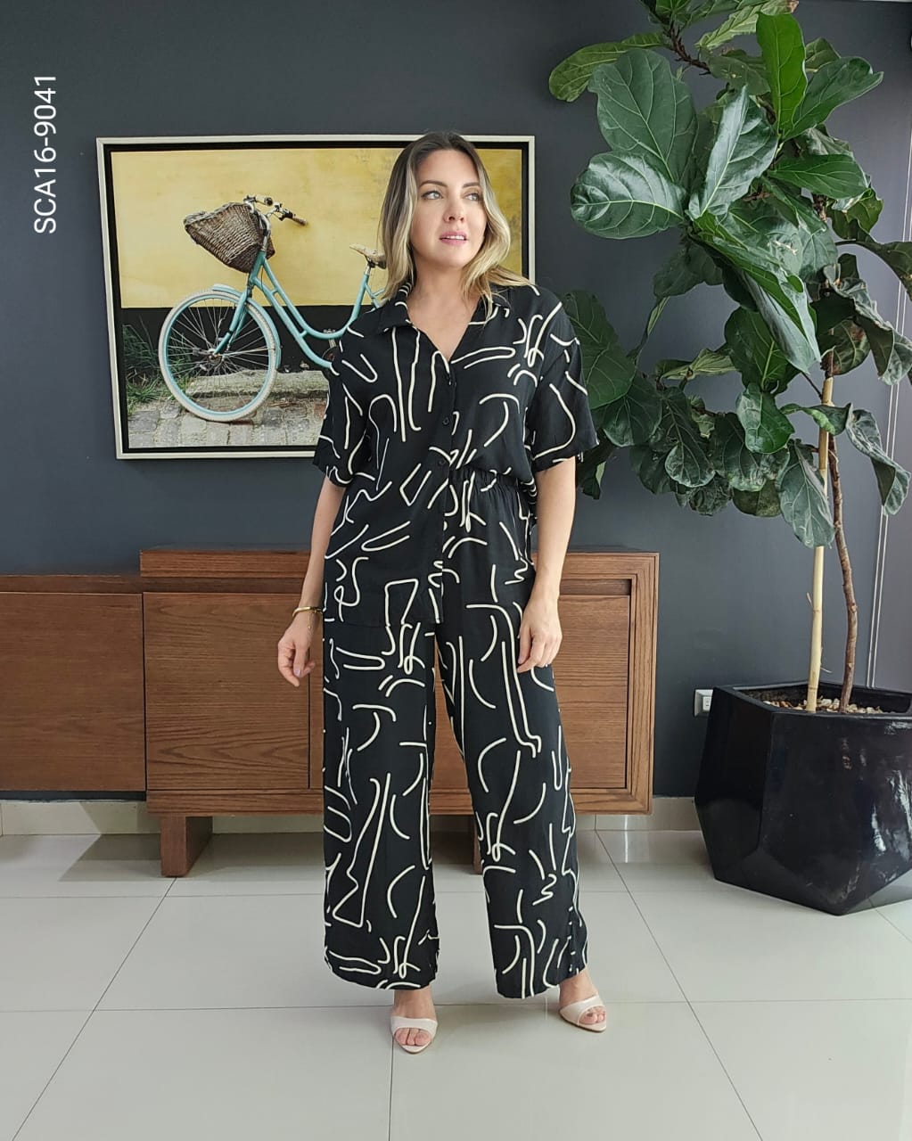 Conjunto de blusa y pantalon P 9041