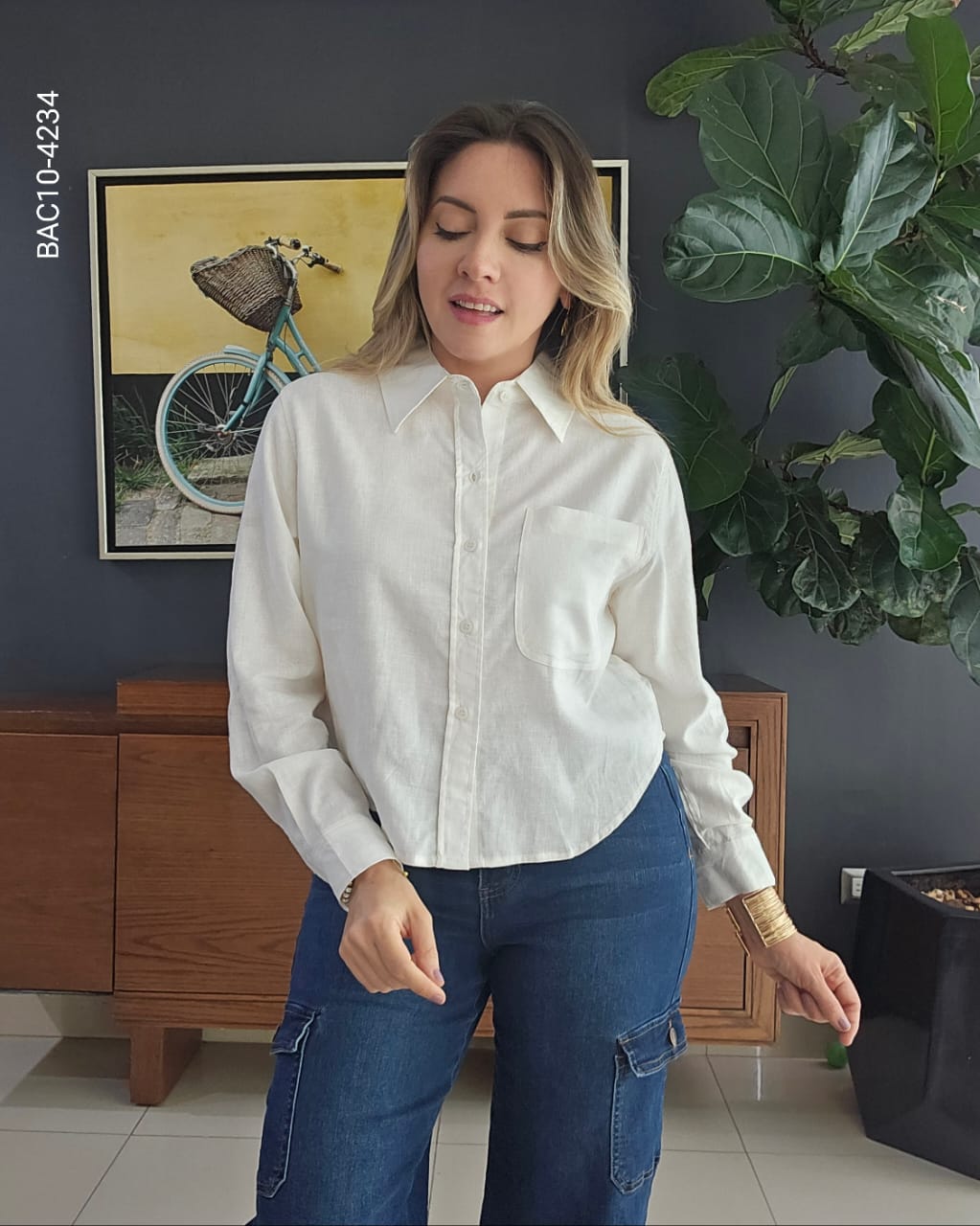 Blusa camisera manga larga J 4234