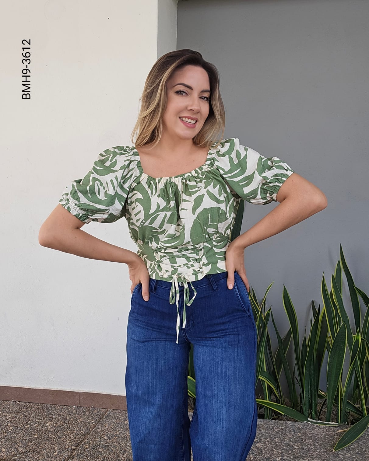 Blusa campesina mangas abullonadas I 3612