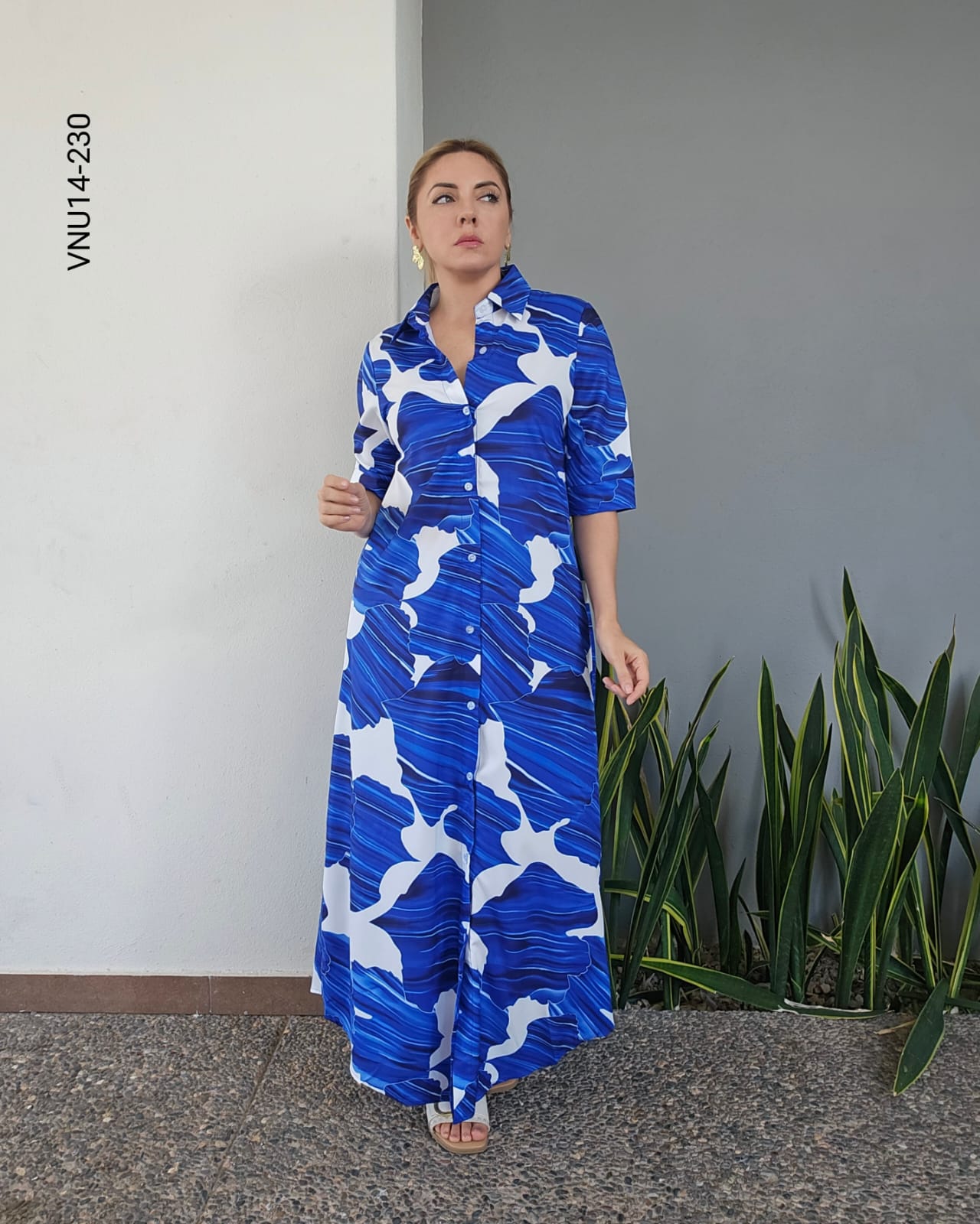 Vestido largo estampado N 230