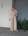 Conjunto blusa camisera y pantalón T 6912