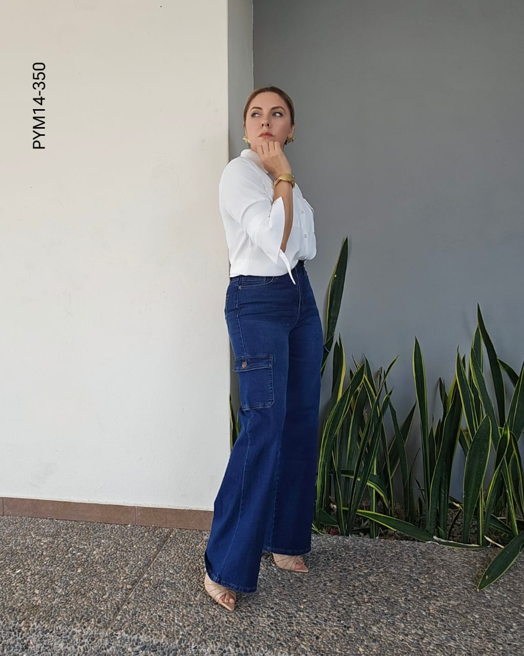 Pantalon tiro alto moda cargo N 350