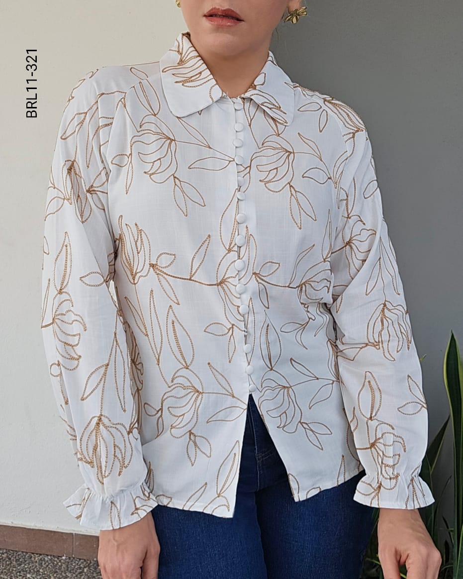 Blusa camisera botones forrados K 321