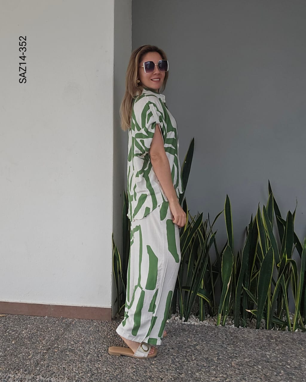 Set pantalón y blusa camisera N 352