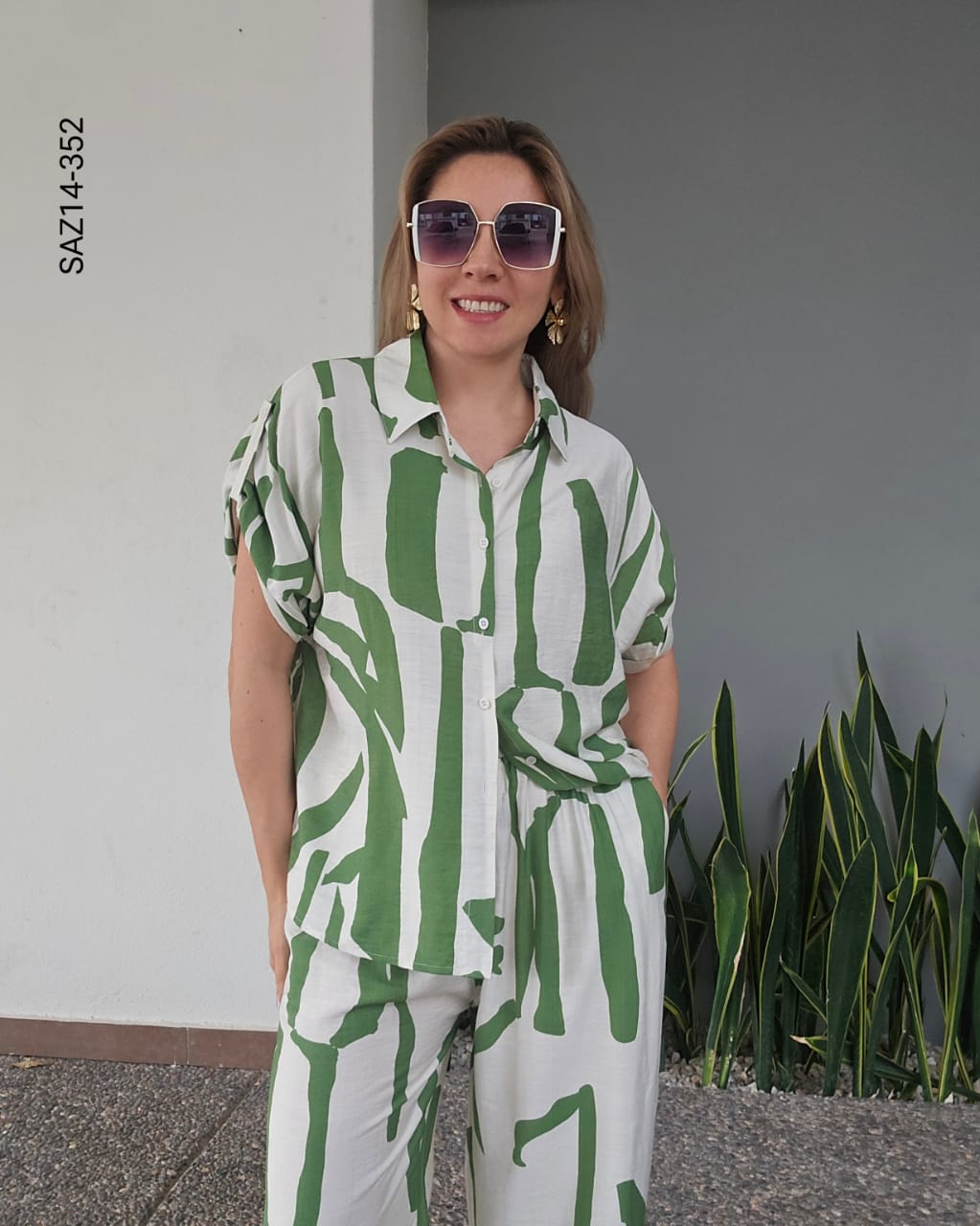 Set pantalón y blusa camisera N 352