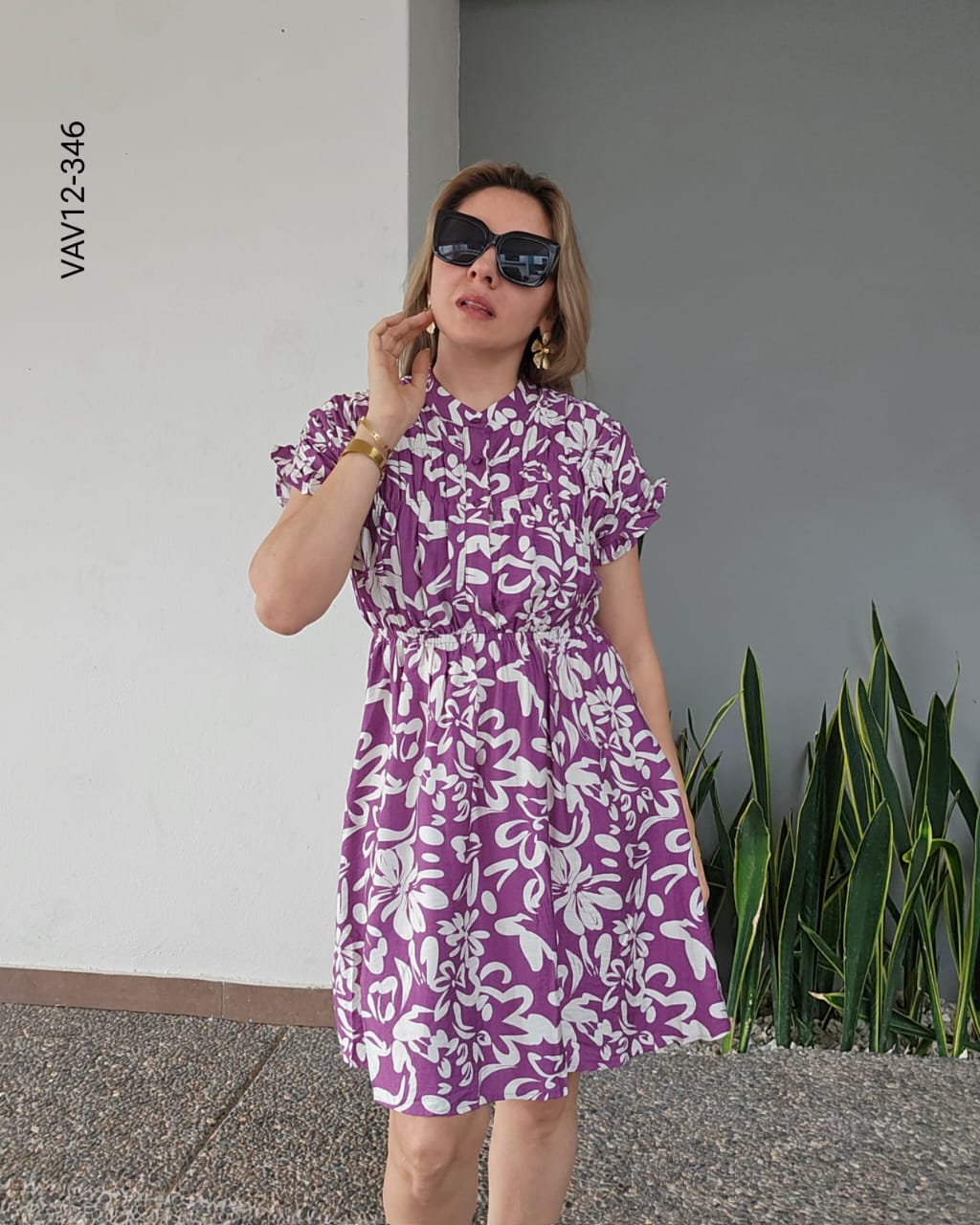 Vestido corto estampado floral L 346