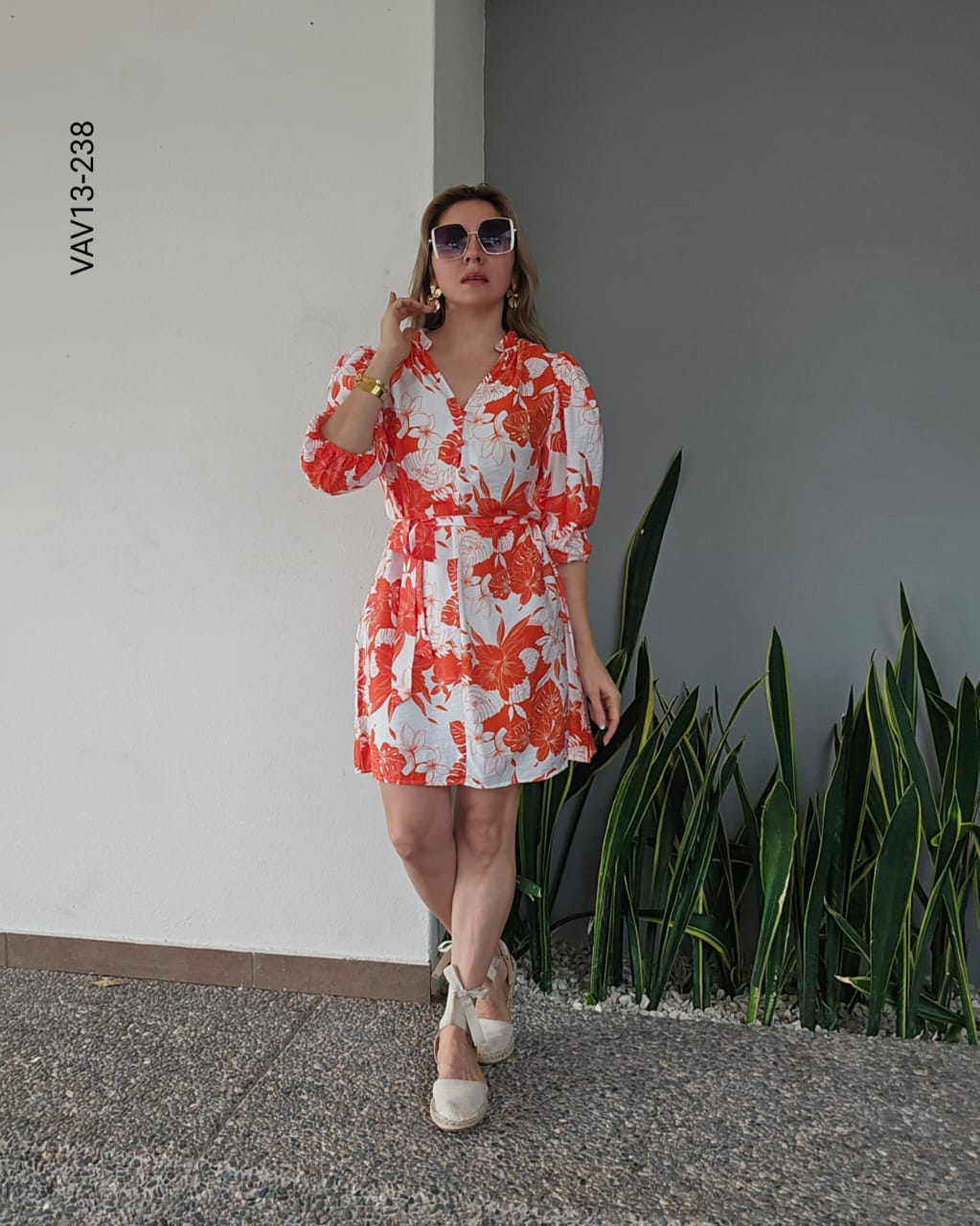 Vestido estampado con lazo M 238