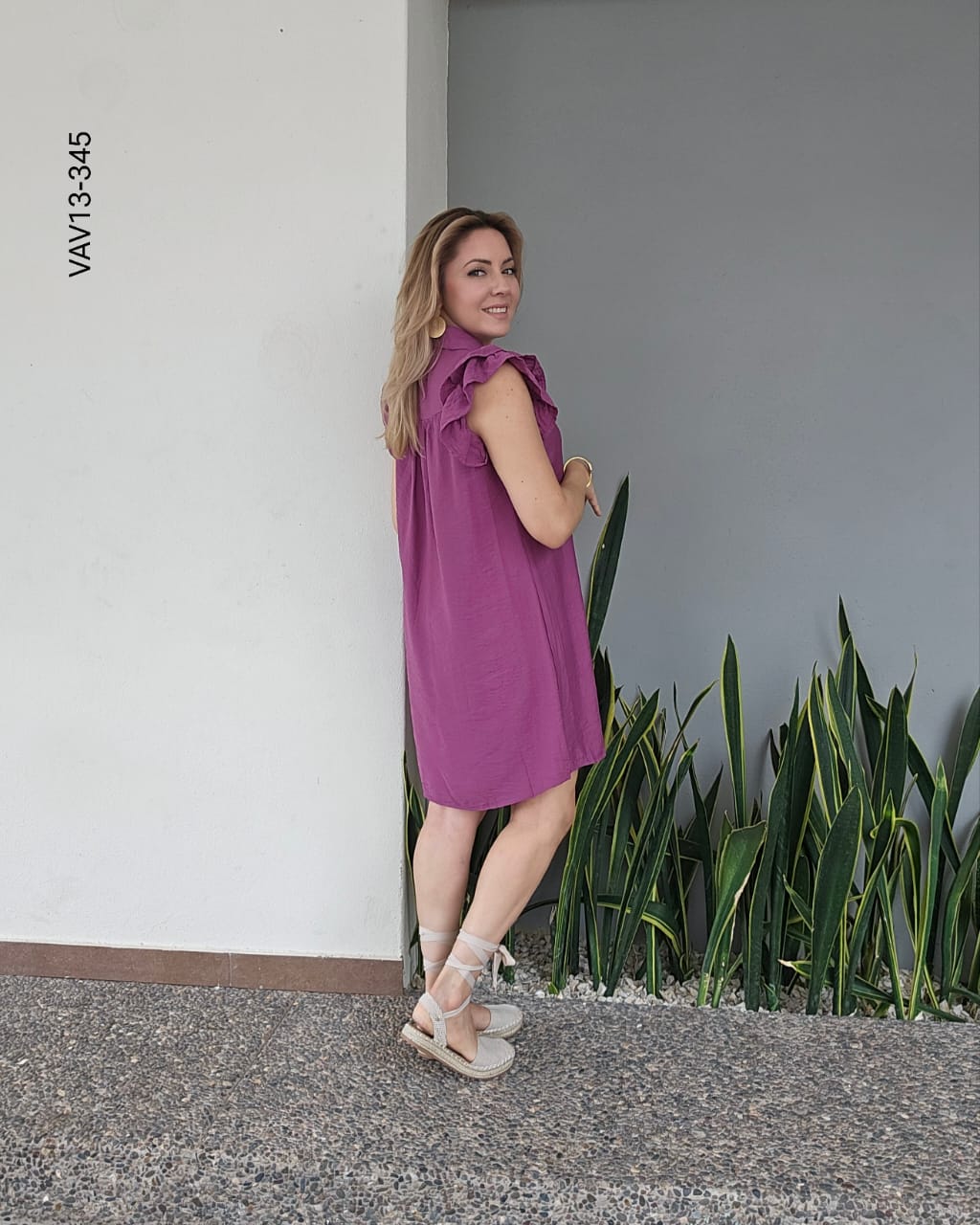 Vestido detalle en hombros M 345