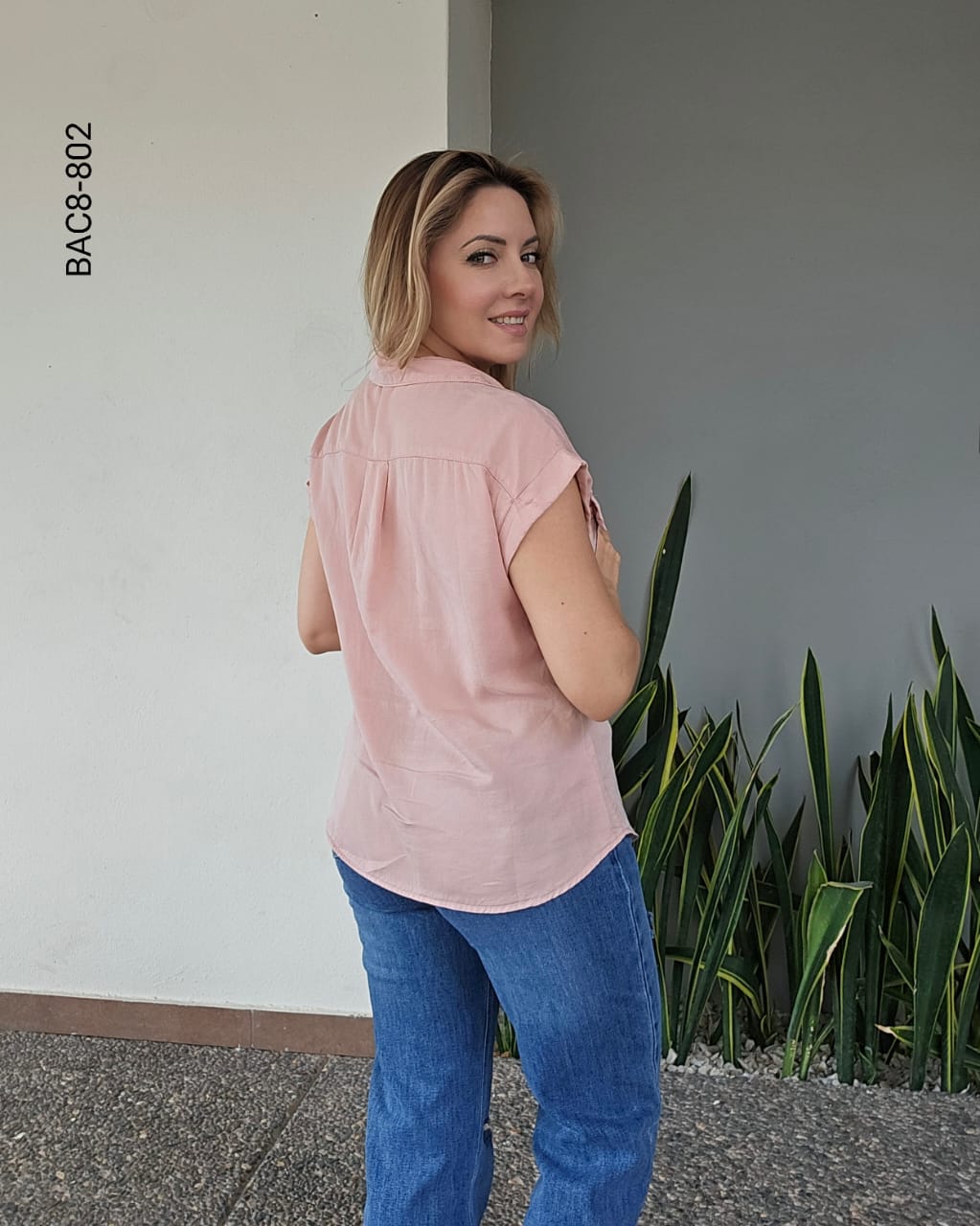 Blusa camisera manga corta H 802