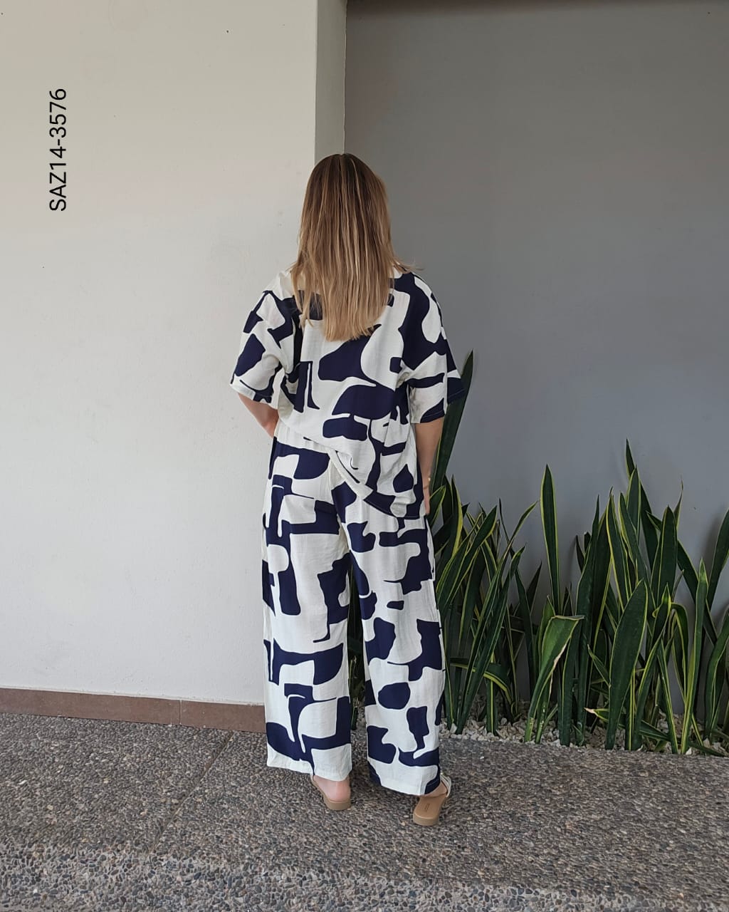 Set de blusa camisera y pantalón N 3576