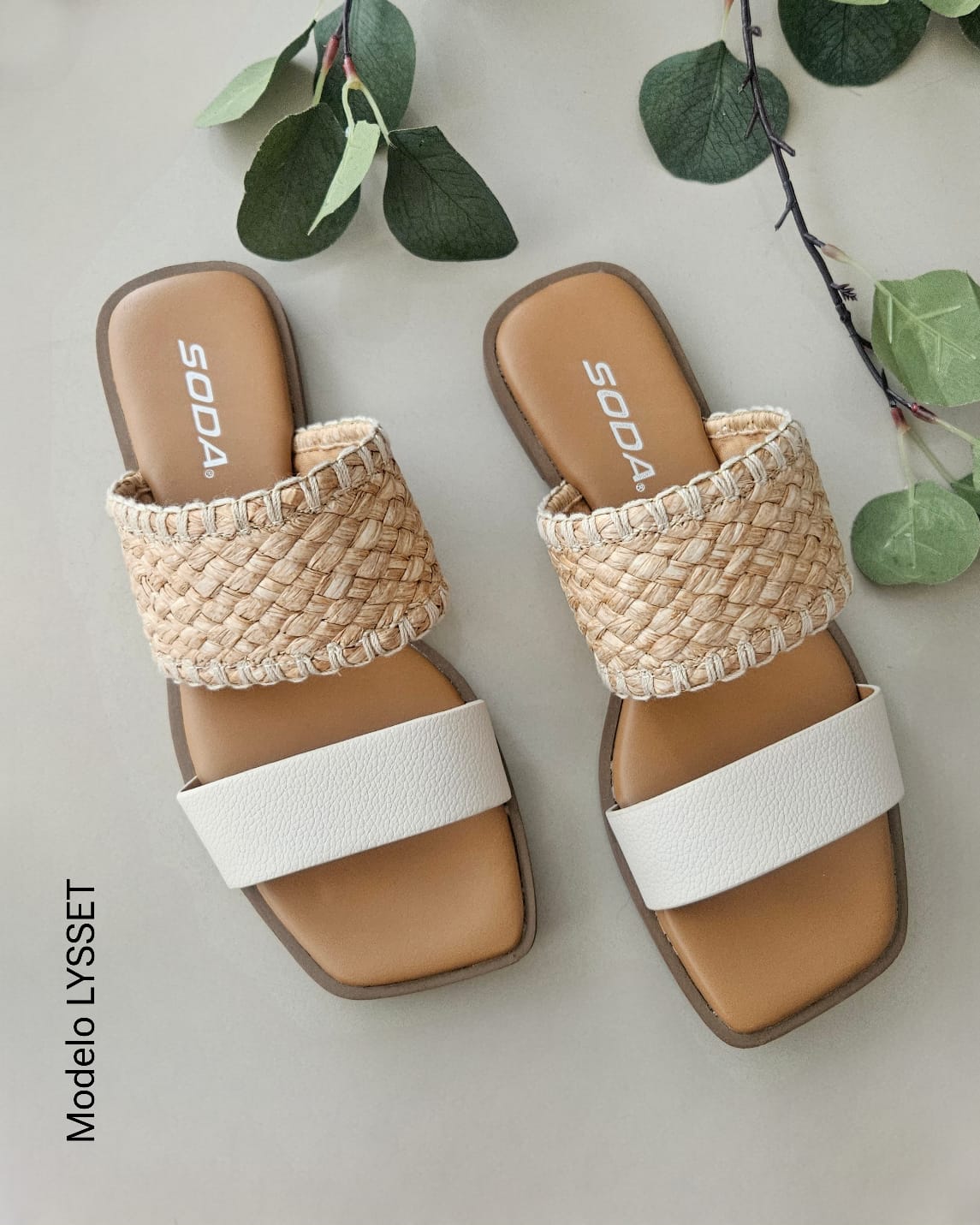 Sandalia dos tiras mimbre LYSSET